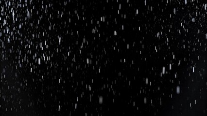 Aufkleber - Freeze Motion of Rain - Falling Water Drops Isolated on Black Background