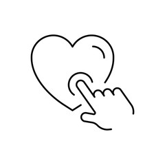 Wall Mural - like vector icon. like symbol. like outline vector icon