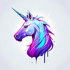 Wall Mural - cosmic unicorn: a galaxy of colors