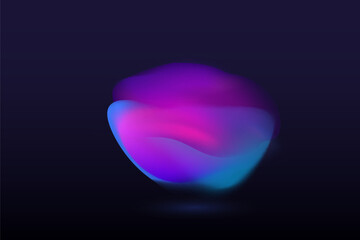 Wall Mural - set of gradient liquid shapes. fluid dynamic elements for your creative graphic design. vector illus