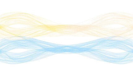 Wall Mural - colorful abstract wave design with smooth flowing curves in orange and blue hues
