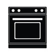 © Design planet1001 - Oven vector Silhouette isolated on a white background.