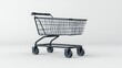 © Attala Rizky - Empty shopping cart on white studio background