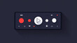 © Qaqas - Flat video or audio player skin for web browser or website and mobile apps with blank screen. Isolated on background. Vector illustration with media interface bar panel