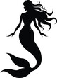 © Print - Enchanting Mermaid Silhouette Vector & Icon Logo