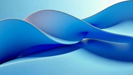 Fototapete - Flowing Azure Elegance A Serene Dance of Light and Curves