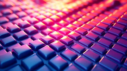 Poster - Hypnotic morphing squares pulsate with radiant energy in a mesmerizing visual spectacle.
