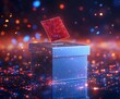 © Pir8prints - The Ballot Box's Digital Era: A visually compelling representation of a ballot being cast, symbolizing the power of individual choice and the digital evolution of democracy