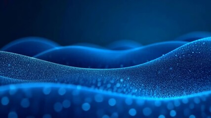Leinwandbilder - Mesmerizing Blue Waves A Seamless Loop of Glimmering Particles in Motion