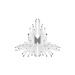 Digital Circuitry: Abstract Tech Background with Minimalist Design