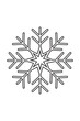 © Monika Jurczyk - Outline of a geometric snowflake with intricate symmetry. Ideal for winter themes, holiday decorations, Christmas graphics, seasonal branding, digital art, and festive designs. Transparent PNG