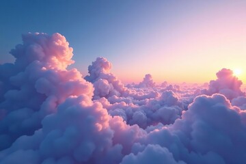 Wall Mural - Subtle gradient sky, cloudscape transitions seamlessly , continuous, panoramic