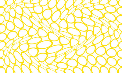 Wall Mural - abstract geometric yellow outline circle wave pattern can be used background, banner, poster.