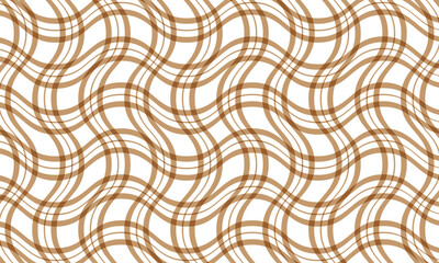 Poster - abstract geometric brown smooth wave line plaid pattern can be used background, banner, poster.