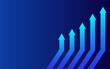 © ShawezStock - Ascending Light Blue Arrows on Gradient Background Symbol of Growth and Success