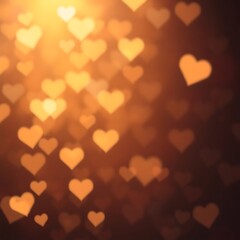 Gold Heart bokeh background 