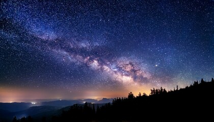 milky way galaxy and thousands of stars in night sky