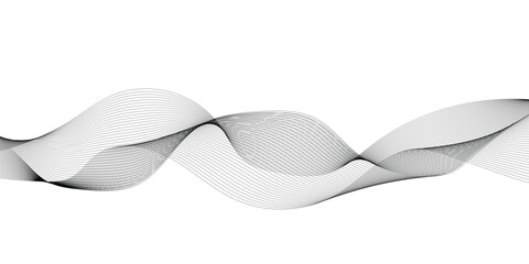 Wall Mural - grey and white abstract wavy flowing particles. white paper wave and curve line background. digital 