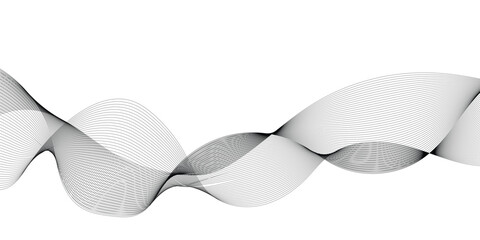 Wall Mural - grey and white abstract wavy flowing particles. white paper wave and curve line background. digital 