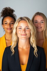 Poster - Empowered Workplace Diversity Inclusive Gen Z Professional Women Redefining Corporate Culture with Confident Multiethnic Leadership Aesthetics