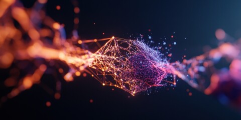 Aufkleber - Purple Up Day Digital Network Visualization Immersive Connectivity Solutions for Tech Innovation, AI-Driven Communication Design and Transformative Networking Experiences