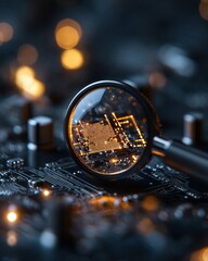 Poster - Quantum Insights Next-Gen AI Circuit Analysis through Precision Magnification - Cutting-Edge Technology Visualization for Digital Transformation Strategies