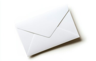 blank white envelope on white background