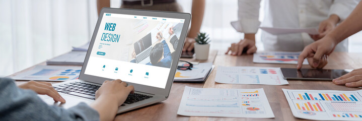 Poster - Website design software provide brisk template for online retail business and e-commerce