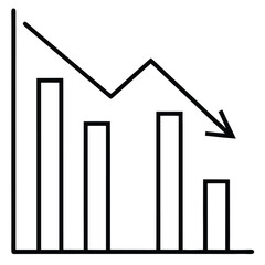 Wall Mural - business graph with arrow