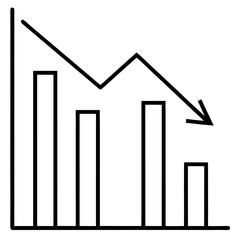 Wall Mural - business graph with arrow