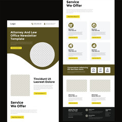Wall Mural - Multipurpose Lawyer Attorney and Law Office Email Newsletter Template
