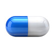 © tanzinaakter - drug or pill blue and white realistic 3d isolated on white background PNG.GENERATIVE AI