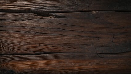 Aufkleber - Dark Brown Wood Grain with Scratches as Background