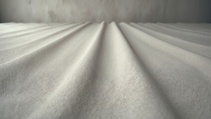 Poster - Cream pastel abstract texture backdrop. Artistic linen canvas wallpaper. Cotton pattern blanket or curtain with space for text decoration.