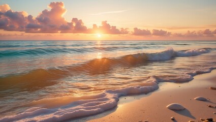 Aufkleber - Colorful sunrise over the ocean. Nature arrangement.