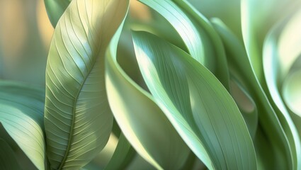 Poster - Dark green leaf texture, natural green leaves utilized as a background wallpaper or tropical leaf cover page.