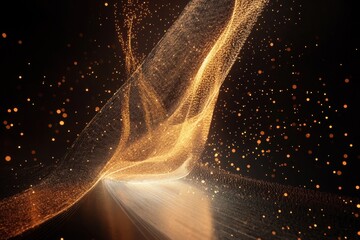 Wall Mural - futuristic digital light stream .