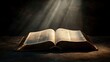 © sarifah - Open ancient book, illuminated by light