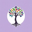 © Oliveeeee - A digital illustration of a tree of life symbol, a root within a white background art illustration design