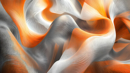 Wall Mural - abstract digital flowing art