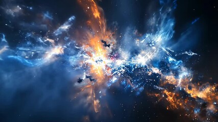 Wall Mural - nebula ngc 6357, the war and peace nebula, ablaze with glowing gas clouds and newborn stars, a celes