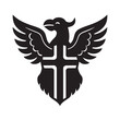 © MA - Vector eagle wings silhouette emblem, a vintage design symbol