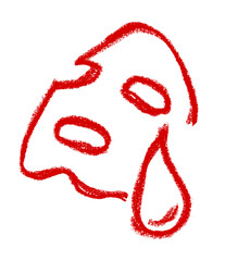 Wall Mural - cosmetics mask icon beauty cosmetics related icon crayon chalk drawing vector