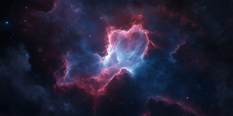 Wall Mural - nebula clouds and many stars creating a breathtaking cosmic scenery