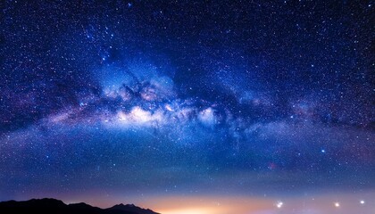 Wall Mural - night sky universe filled with stars and nebulae cosmic background