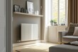 © Tunsale - Modern radiator in home with central heating system. AI generated illustration.