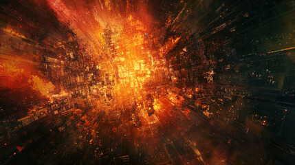 Abstract background featuring a computer motherboard, ideal for science and technology-related visualizations