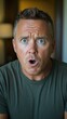 © BlackBird Studio - Surprised Man with Short Hair and Blue Eyes Expressing Emotion