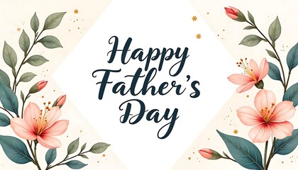 Father's day banner illustration for website header, happy father's day greeting card, template, header for website, poster, created with generative ai	