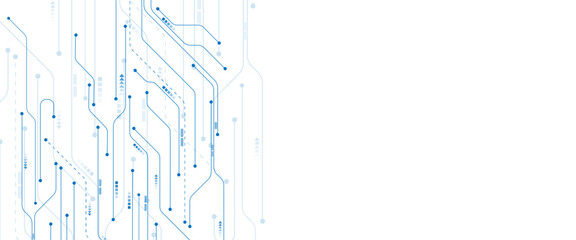 Abstract technology background with circuit board texture. Technology background with crossed lines and dots.